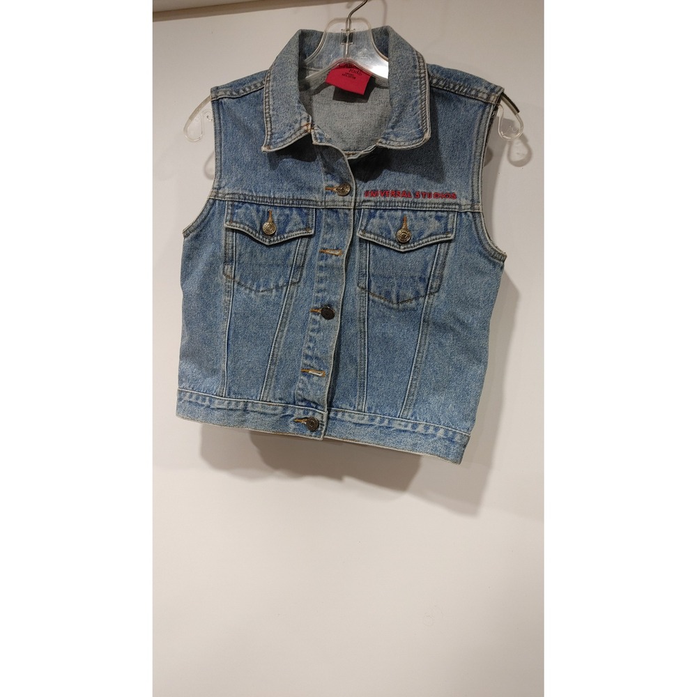 Carol's Kids Universal Studios Vest Kids M 8-10 Blue Excellent Vintage Denim